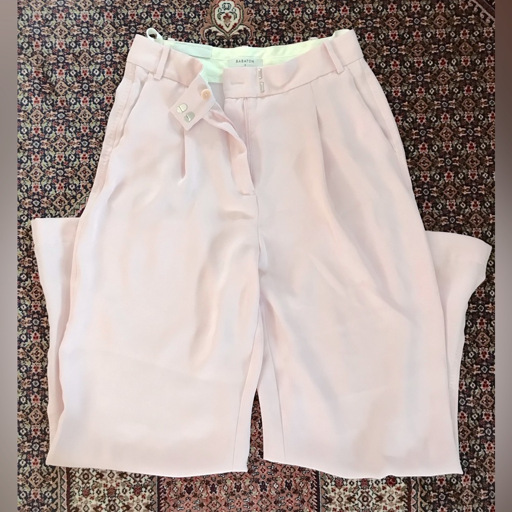 Babaton Pink Wide Leg Pants. Worn once.